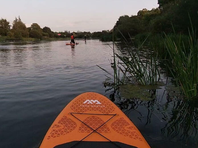 Standup Paddle boarding, SUP, SUP Limerick, Limerick SUP Lorraine on a SUP Board